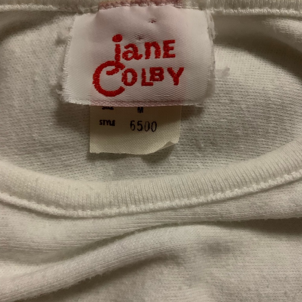 VINTAGE Jane Colby White 3/4 sleeve shirt - Picture 7 of 9